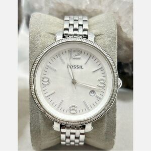 Fossil Heather ES3129 watch in stainless steel with a silver dial